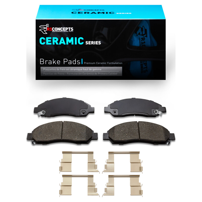 R1 04-08 Chevrolet Colorado Front Ceramic Brake Pads & Hardware Kit