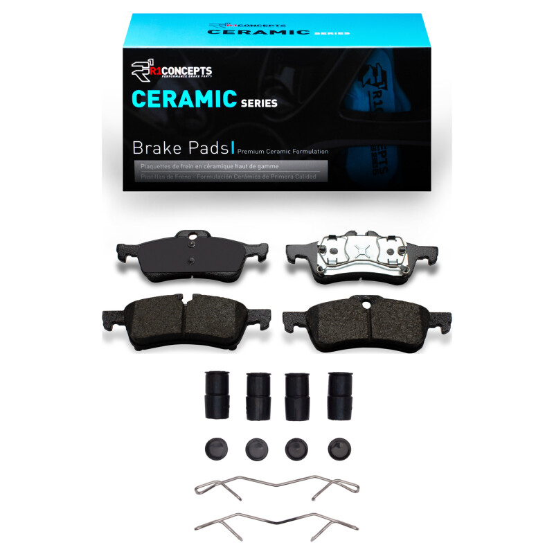 R1 02-08 Mini Cooper (Excl Clubman) Rear Ceramic Brake Pads & Hardware Kit