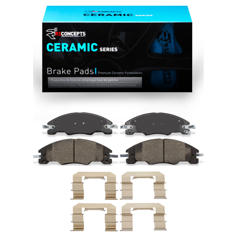 R1 08-11 Ford Focus Front Ceramic Brake Pads & Hardware Kit