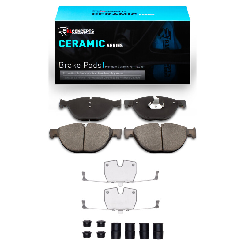 R1 09-18 BMW 535I GT xDrive Front Ceramic Brake Pads & Hardware Kit