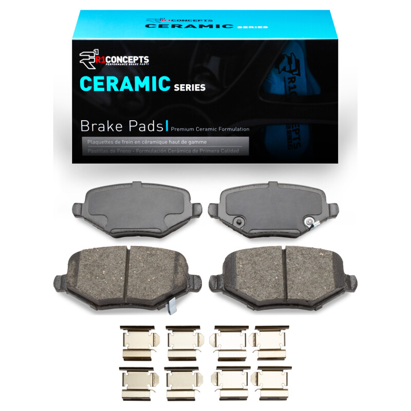 R1 12-16 Chrysler Town & Country Rear Ceramic Brake Pads & Hardware Kit