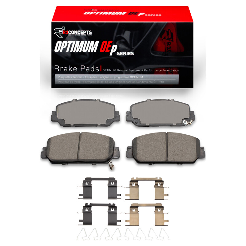 R1 17-19 Honda CR-V Front Optimum OE Brake Pads & Hardware Kit