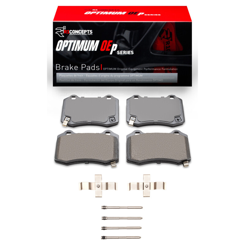 R1 10-16 Hyundai Genesis Coupe Rear Optimum OE Brake Pads & Hardware Kit