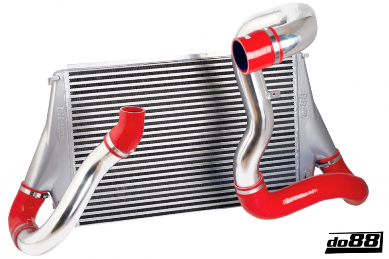 do88 06-11 SAAB 9-3 2.8T V6 Aero/Turbo X (B285) BigPack Intercooler Kit w/Red Hoses