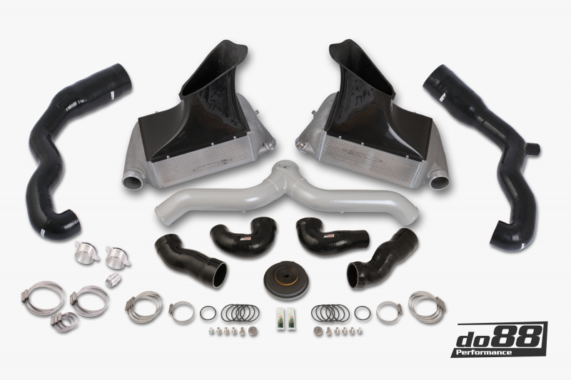 do88 07-09 Porsche 911 Turbo/GT2 (997.1) BigPack Intercooler Kit w/Silver Pipe + Inlets