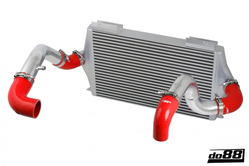 do88 92-98 Volvo 740/940 Turbo (63mm Throttle) BigPack Intercooler Kit w/Red Hoses