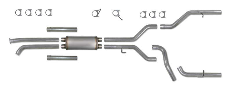 Diamond Eye KIT 3-1/2in Catback DUAL GAS AL TOYOTA TUNDRA 5.7L 07-10