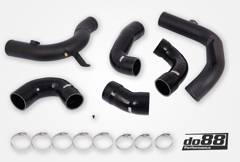do88 Audi/Seat/Skoda/Volkswagen 1.8T/2.0T (MQB) do88 Intercooler Pressure Pipes w/Black Hoses