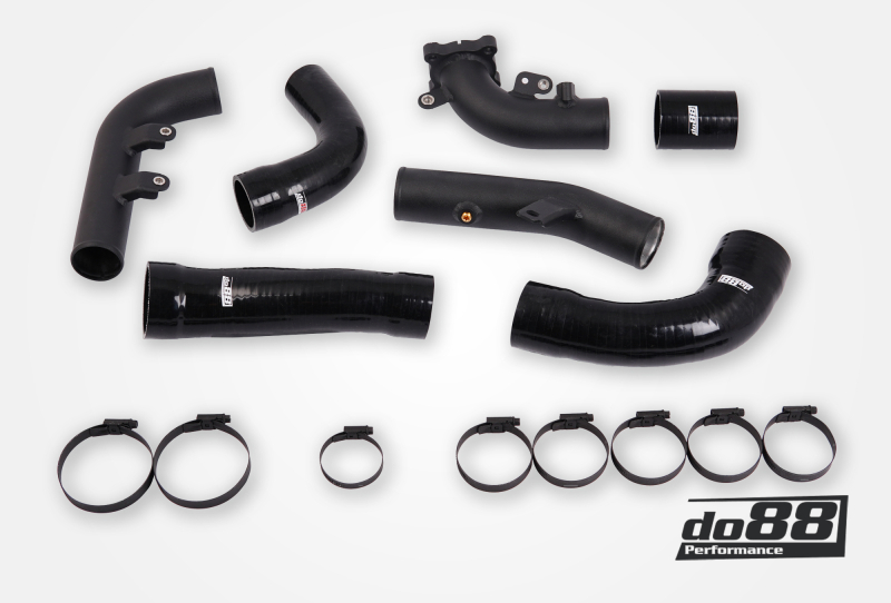 do88 Toyota Yaris GR Pressure Pipes for do88 Intercooler Black Hoses