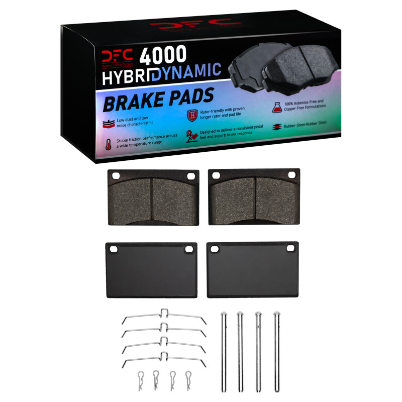 DFC 76-93 Volvo DL/265/244/GLE/262/245/240/264 Front 4000 HybriDynamic Brake Pads and Hardware Kit