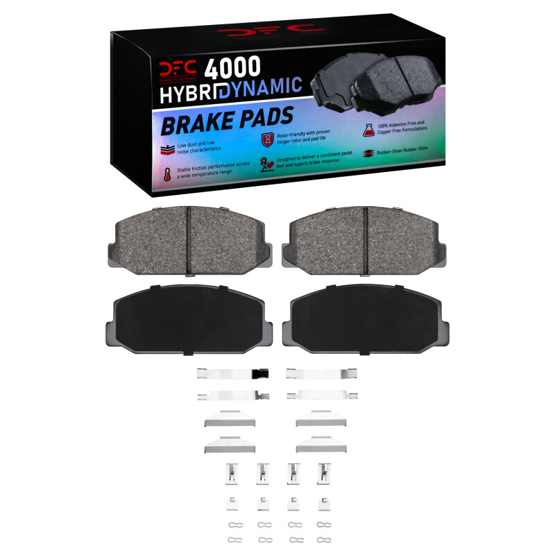 DFC 70-75 Toyota Corolla (US/Canada) Front 4000 HybriDynamic Brake Pads and Hardware Kit