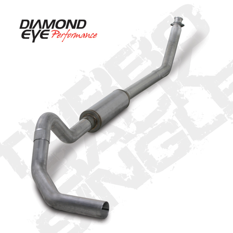 Diamond Eye KIT 4in Turbo Back SGL AL: 98.5-02 DODGE CUMMINS 5.9L