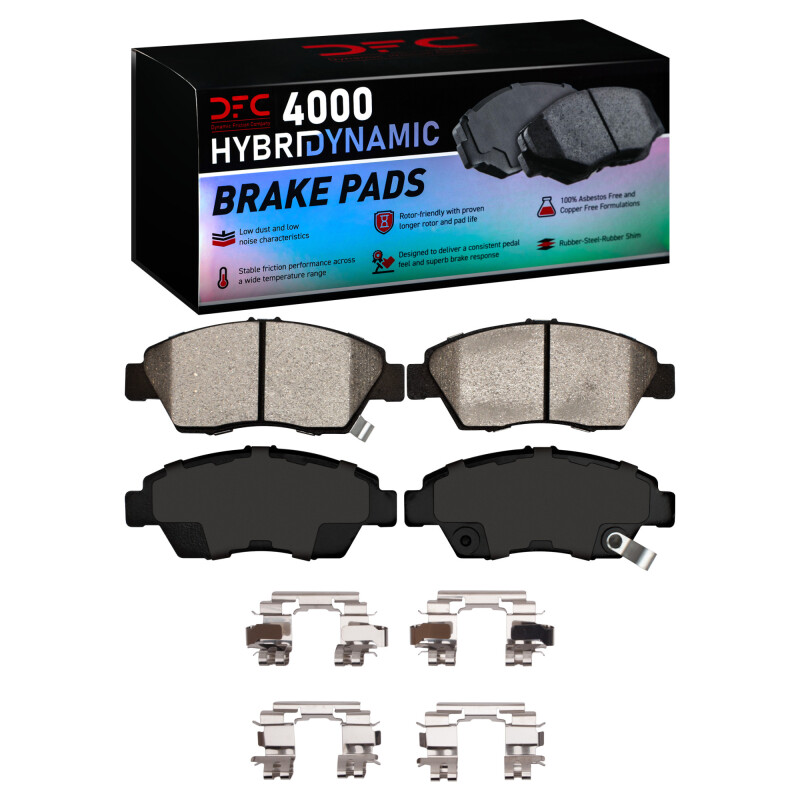 DFC 93-97 Honda Civic Coupe Front 4000 HybriDynamic Brake Pads and Hardware Kit
