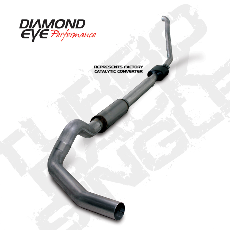 Diamond Eye KIT 5in Turbo Back SGL SS: 94-97 FORD 7.3L F250/F350 PWRSTROKE NFS W/ CARB EQUIV STDS