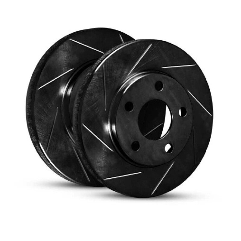 R1 08-17 Chevrolet Caprice Rear Right Slotted Black Brake Rotor