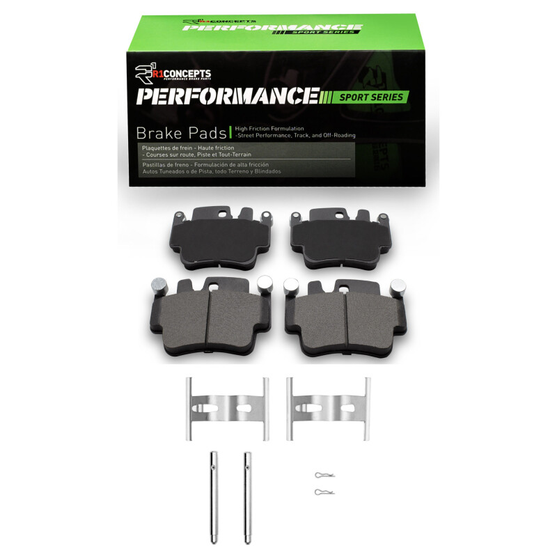 R1 98-05 Porsche 911 Front/Rear Performance Sport Pads & Hardware Kit
