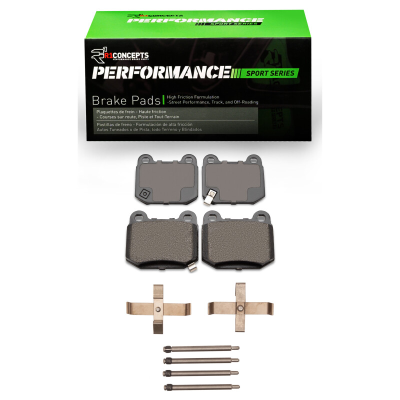 R1 03-06 Mitsubishi Lancer Rear Performance Sport Pads & Hardware Kit