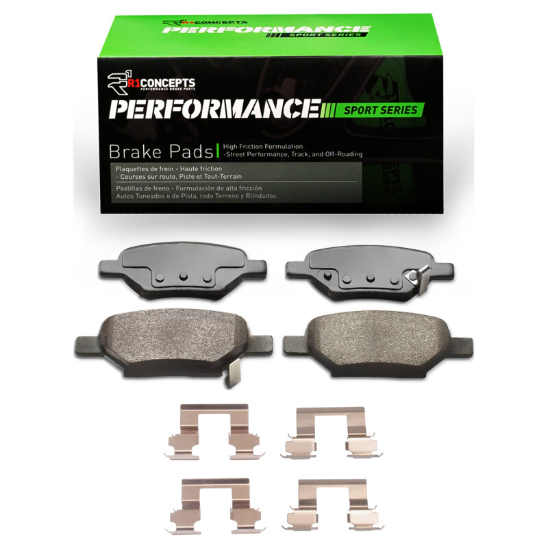 R1 04-12 Chevrolet Malibu Rear Performance Sport Pads & Hardware Kit