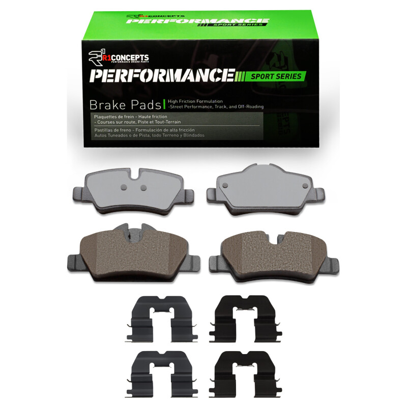 R1 14-24 Mini Cooper (Excl Clubman) Rear Performance Sport Pads & Hardware Kit