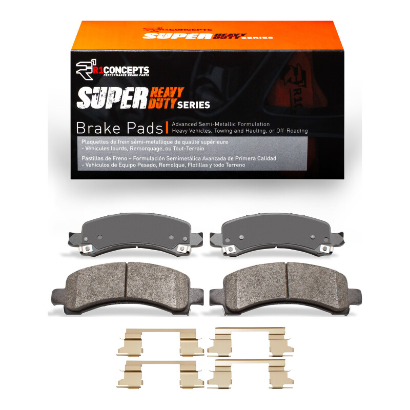 R1 02-14 Cadillac Escalade ESV Rear Super Duty Pads & Hardware Kit