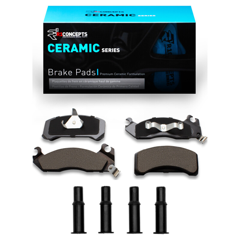 R1 82-93 Ford Fairmont Front Ceramic Pads & Hardware Kit