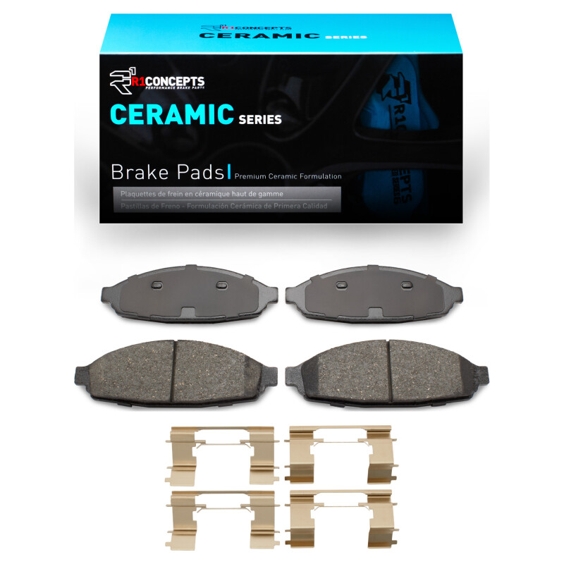 R1 03-11 Ford Crown Victoria Front Ceramic Pads & Hardware Kit