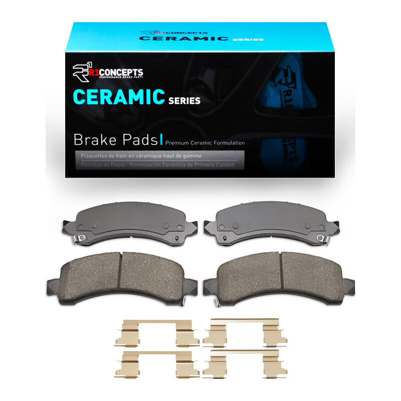 R1 02-14 Cadillac Escalade EXT Rear Ceramic Pads & Hardware Kit