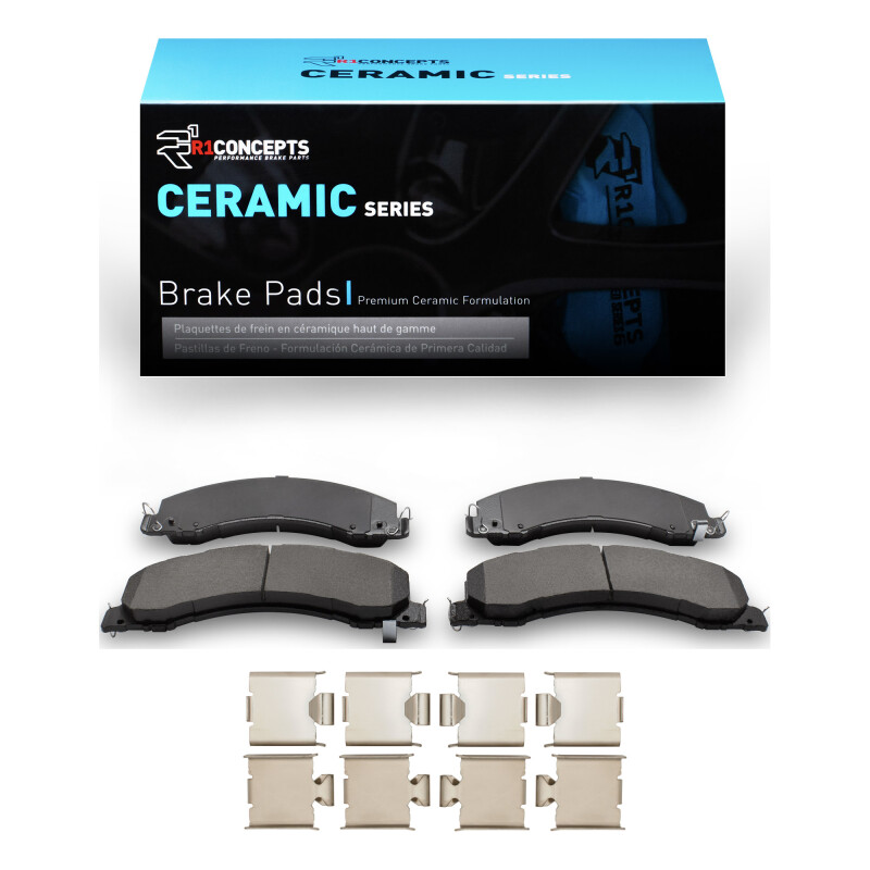 R1 08-25 Dodge Ram 4500 Front/Rear Ceramic Pads & Hardware Kit