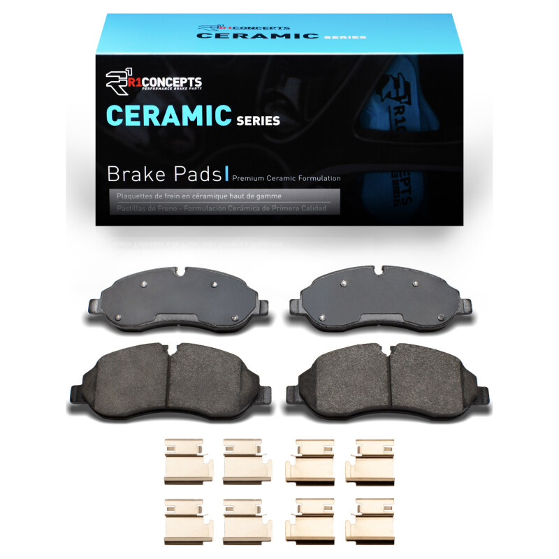 R1 15-25 Ford Transit-250 Front Ceramic Pads & Hardware Kit