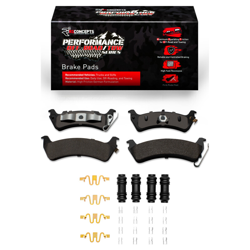R1 93-98 Jeep Grand Cherokee Rear Performance Off-Road/Tow Brake Pads & Hardware Kit