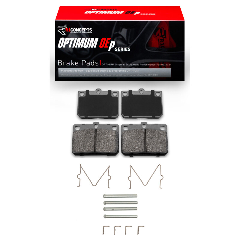 R1 72-78 Mazda 808 Front Optimum OE Pads & Hardware Kit