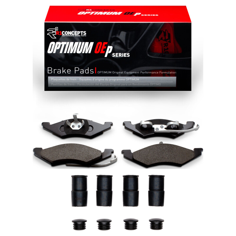 R1 83-94 Ford Escort Front Optimum OE Pads & Hardware Kit
