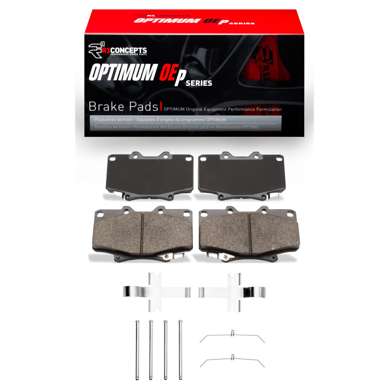 R1 90-92 Toyota Land Cruiser Front Optimum OE Pads & Hardware Kit
