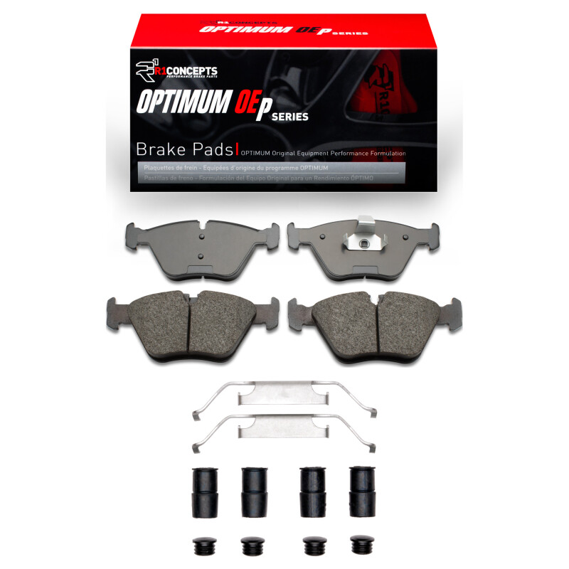 R1 04-10 BMW M3 Front Optimum OE Pads & Hardware Kit