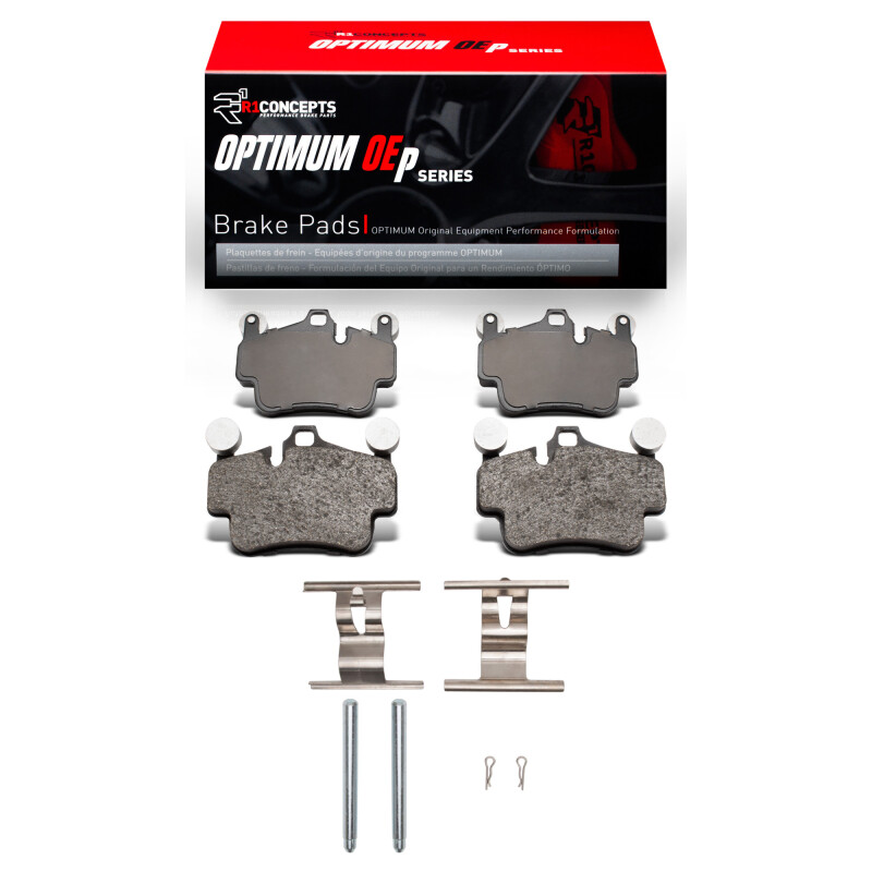 R1 05-23 Porsche 718 Cayman Front/Rear Optimum OE Pads & Hardware Kit