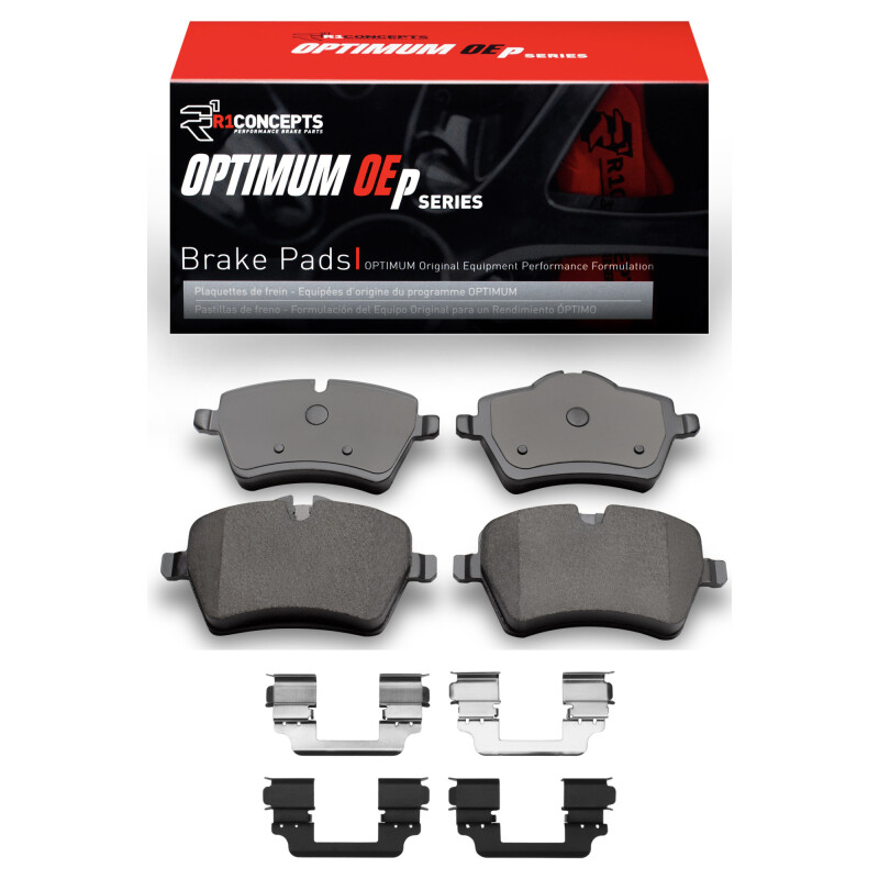 R1 11-16 Mini Cooper Countryman Front Optimum OE Pads & Hardware Kit