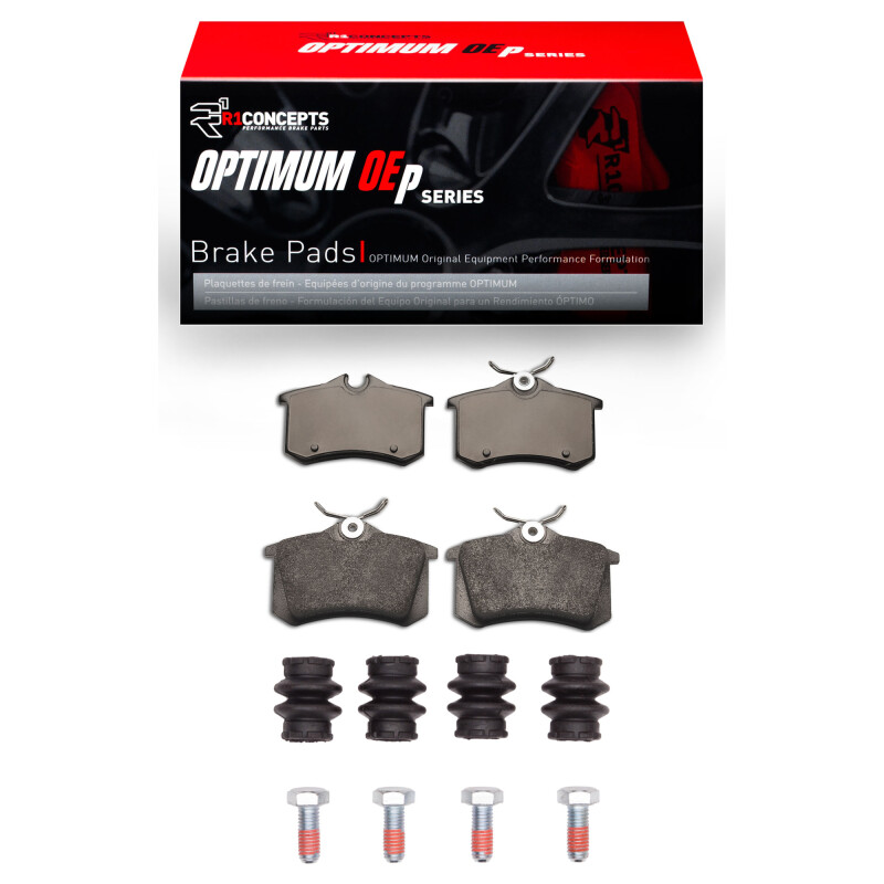 R1 97-06 Audi A4 Quattro Rear Optimum OE Pads & Hardware Kit