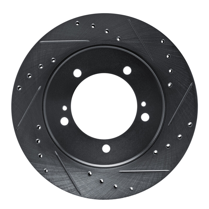 R1 99-08 Chevrolet Tracker Front Right Drilled & Slotted Black Brake Rotor