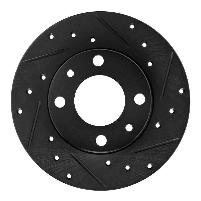 R1 66-92 Bertone X-1/9 Rear Right Front Right Drilled & Slotted Black Brake Rotor