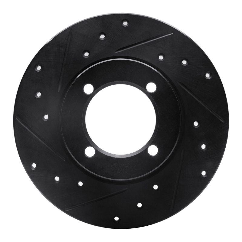 R1 67-74 Opel Manta Front Left Drilled & Slotted Black Brake Rotor