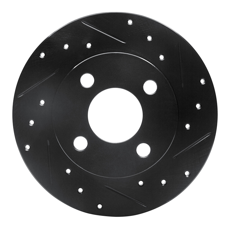 R1 81-87 Renault ALLIANCE Front Right Drilled & Slotted Black Brake Rotor