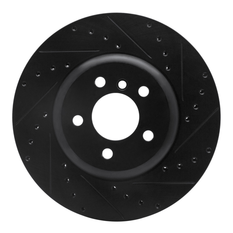 R1 13-21 BMW 428I xDrive Coupe & Convertible Rear Right Drilled & Slotted Black Brake Rotor