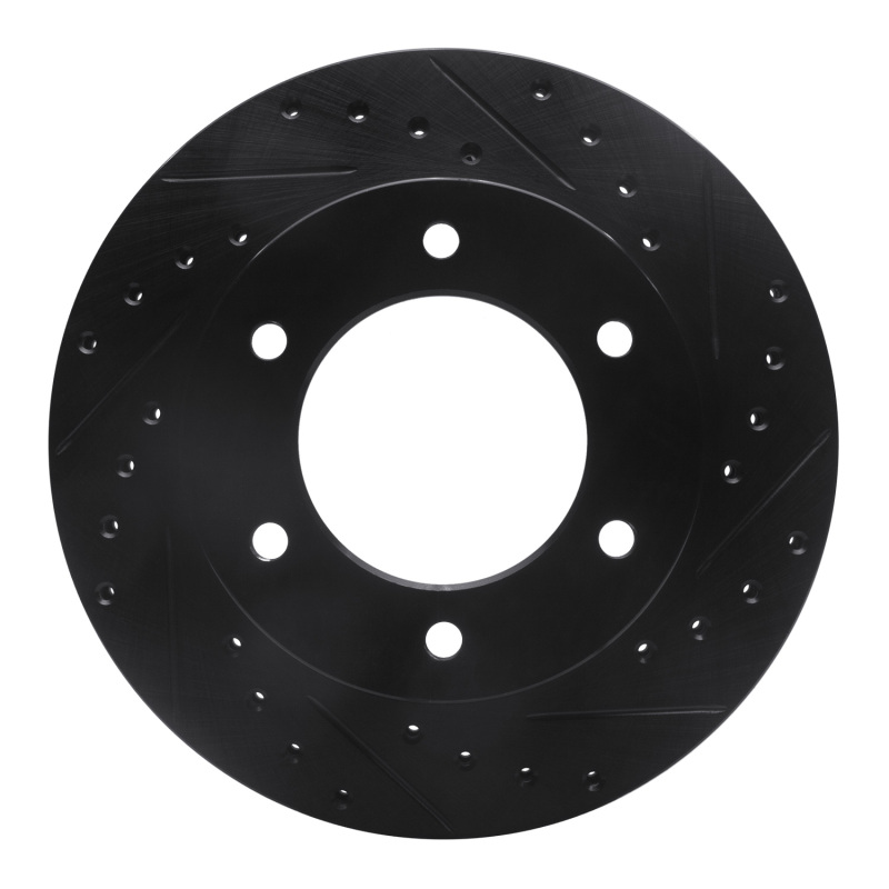 R1 01-04 Honda Passport Front Right Drilled & Slotted Black Brake Rotor