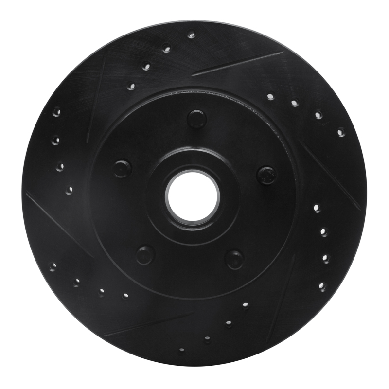 R1 73-89 Chrysler Imperial Front Left Drilled & Slotted Black Brake Rotor