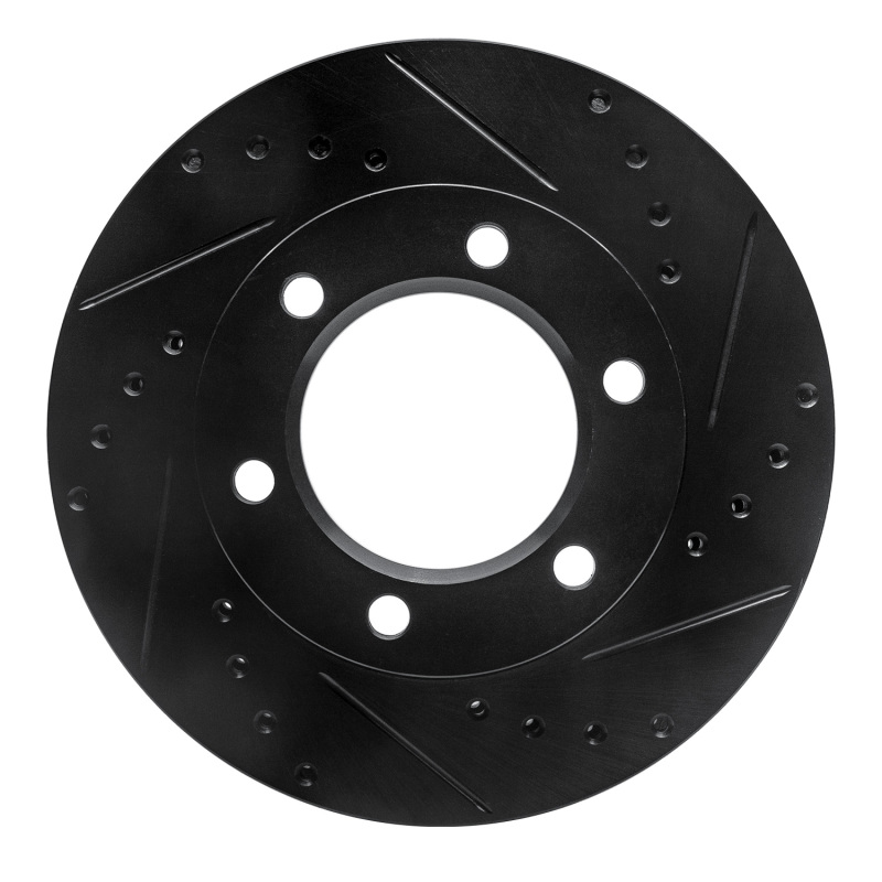 R1 71-91 Chevrolet Blazer Front Right Drilled & Slotted Black Brake Rotor