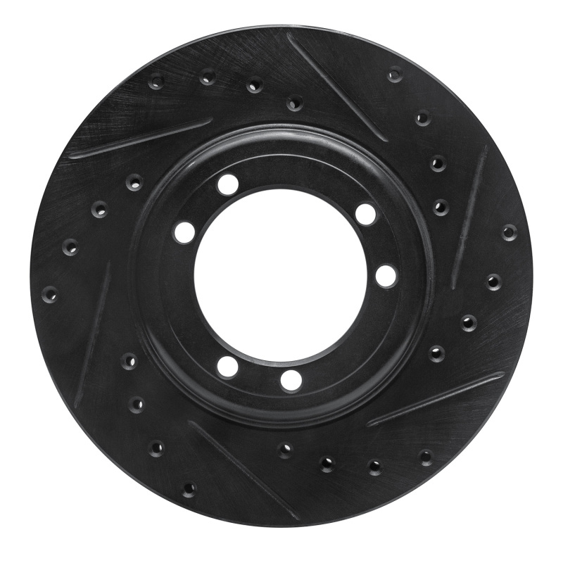R1 92-04 Hummer H1 Front/Rear Right Drilled & Slotted Black Brake Rotor