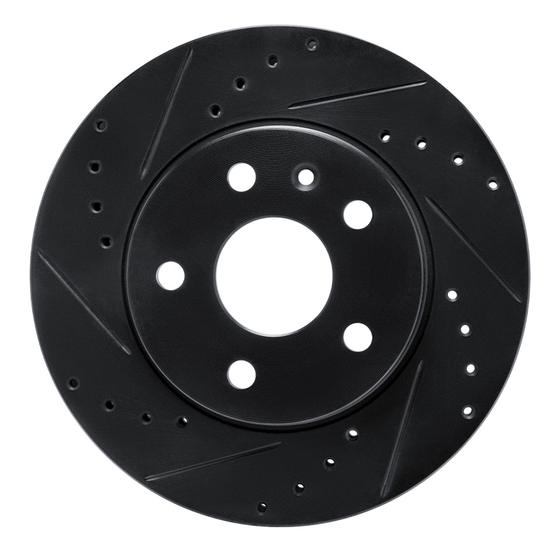 R1 11-16 Buick Regal Front Left Drilled & Slotted Black Brake Rotor