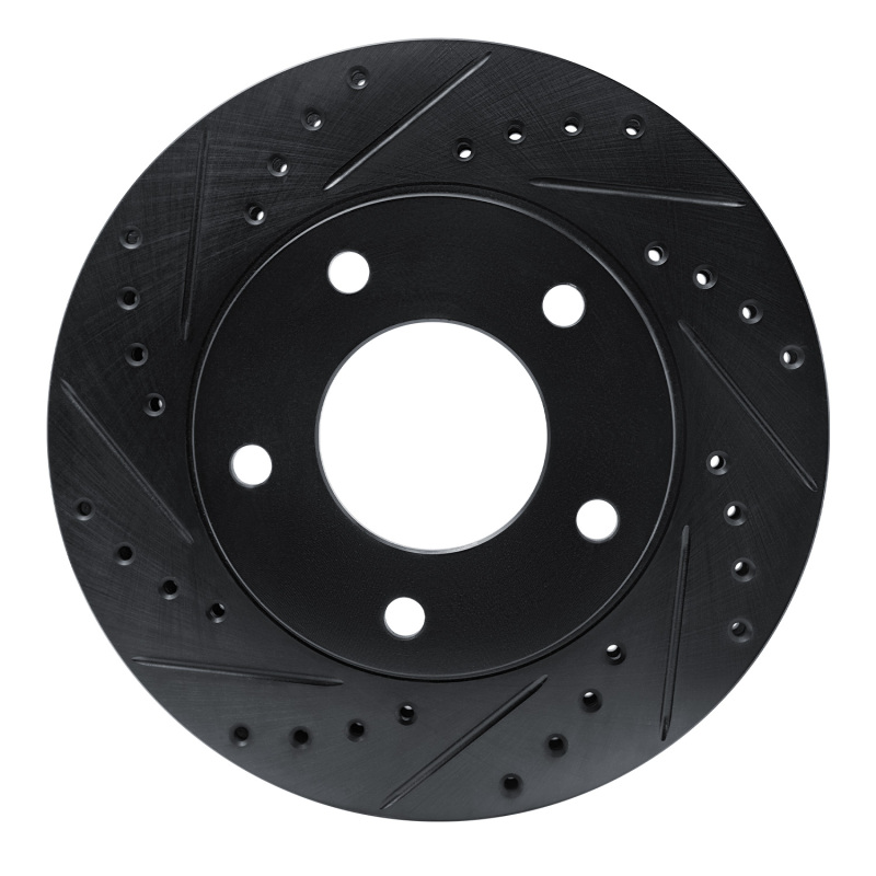 R1 69-78 Cadillac Eldorado Front/Rear Left Drilled & Slotted Black Brake Rotor