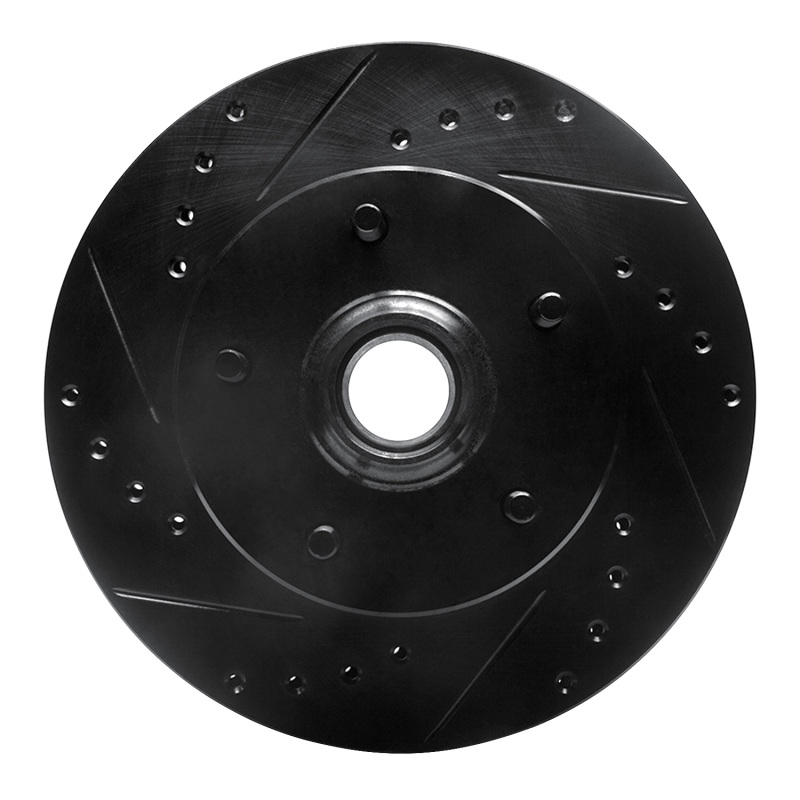 R1 67-74 Buick Gran Sport Front Left Drilled & Slotted Black Brake Rotor