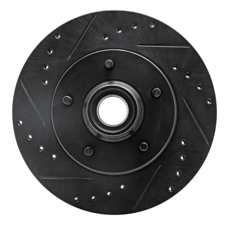 R1 70-81 Buick Electra Front Left Drilled & Slotted Black Brake Rotor